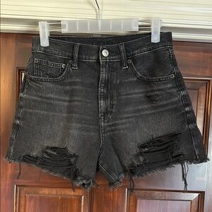 American Eagles Black denim shorts size 4 in great condition.